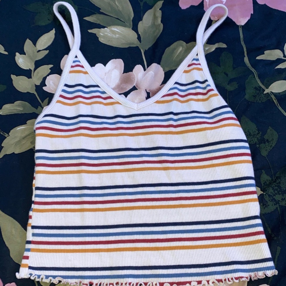 colorful stripped pacsun tank top